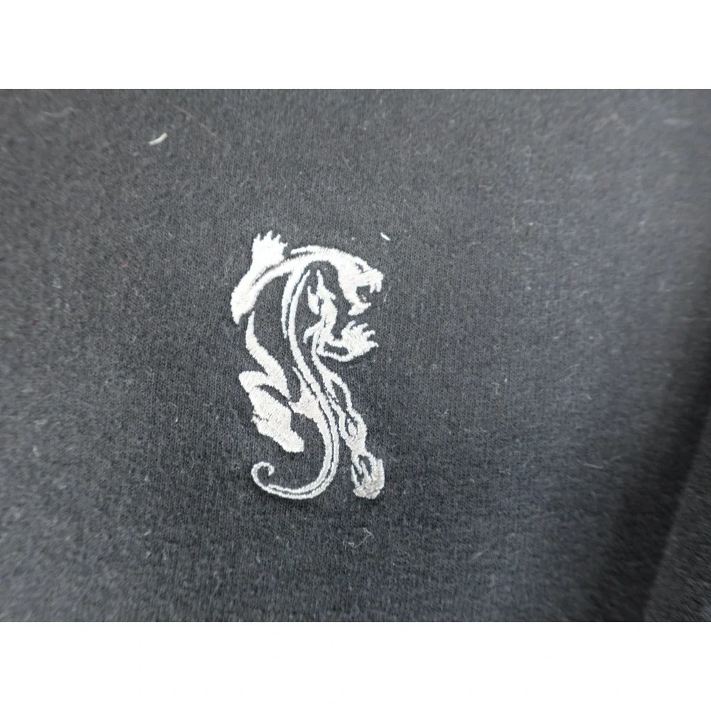 Gildan Ultra Blend Mens XL Black Crewneck‎ Sweatshirt Embroidered Dragon Graphic - Picture 5 of 10